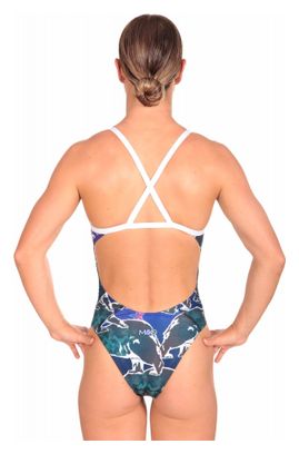 Maillot de Bain Femme Mako Aumakua Grizzly bear Bleu / Violet