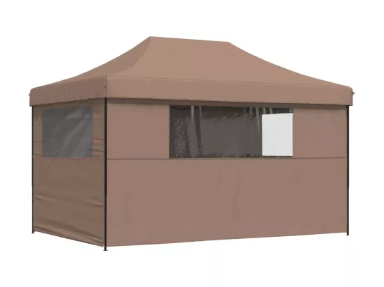 Tente de réception pliable escamotable avec 4 parois latérales