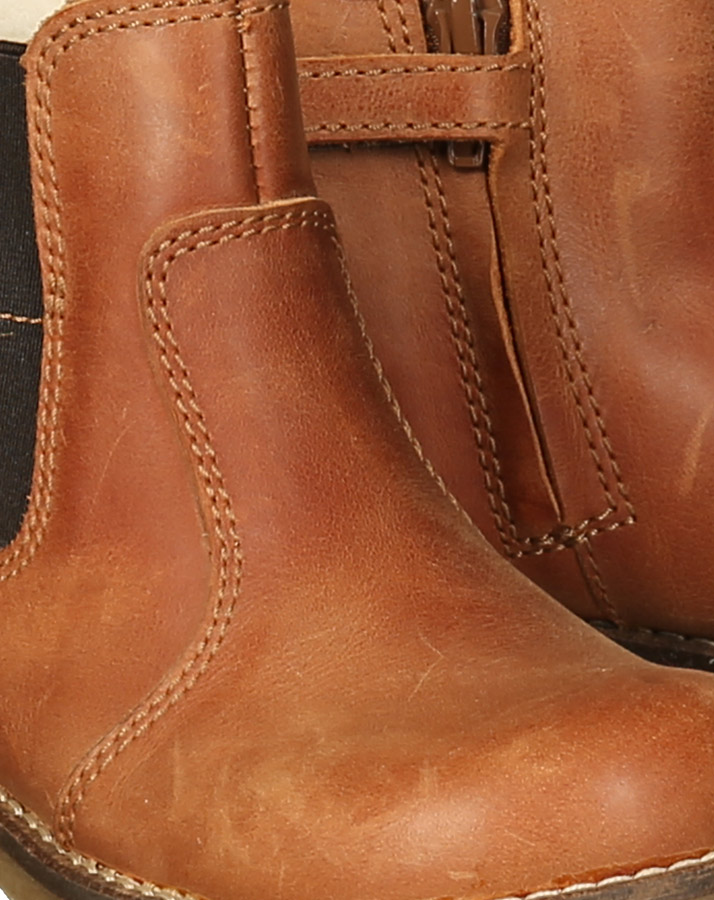 Chelsea-Boots CAJA gefüttert in hellbraun
