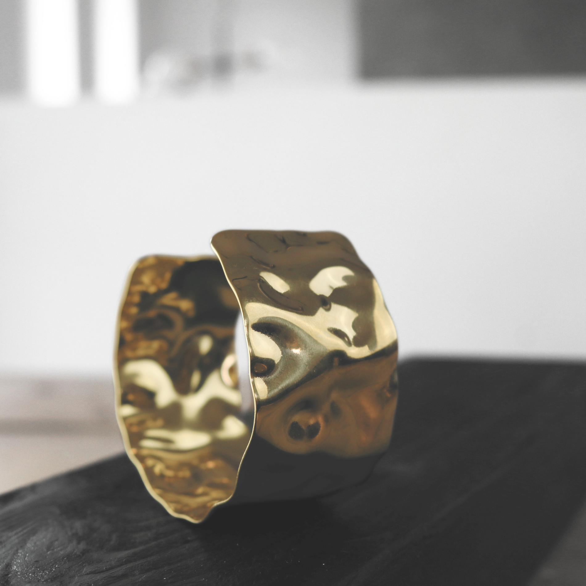 Dansk Copenhagen  Organic Statement Cuff armring, vandfast - forgyldt