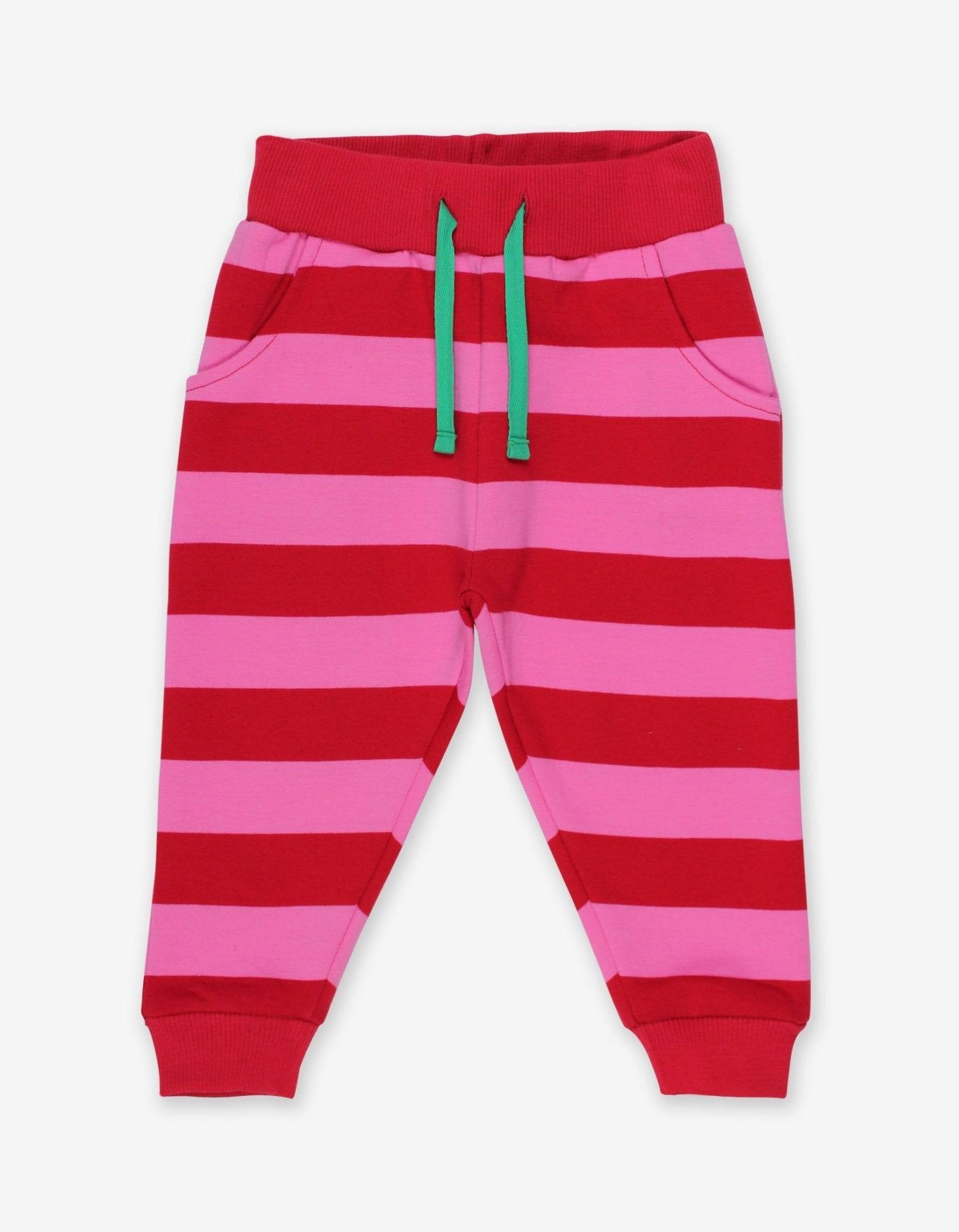 Toby Tiger Gestreifte Babyhose , pink und rot gestreift