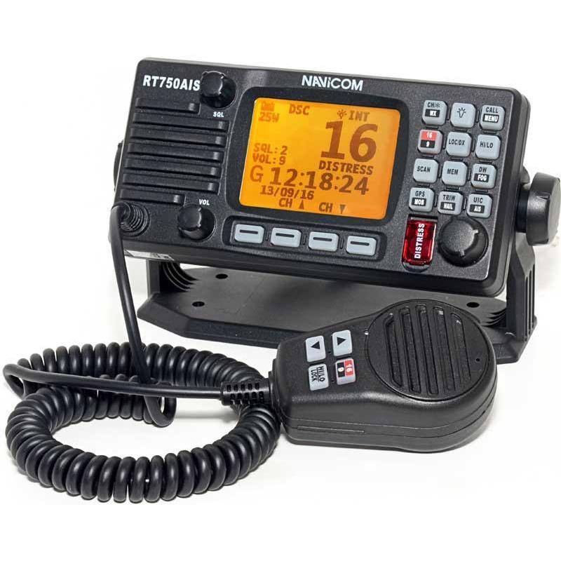 Radio Vhf Navicom Rt750 Ais V2 Avec Antenne Gps Et Recepteur Ais Integre Encastrable Ou Sur Etrier