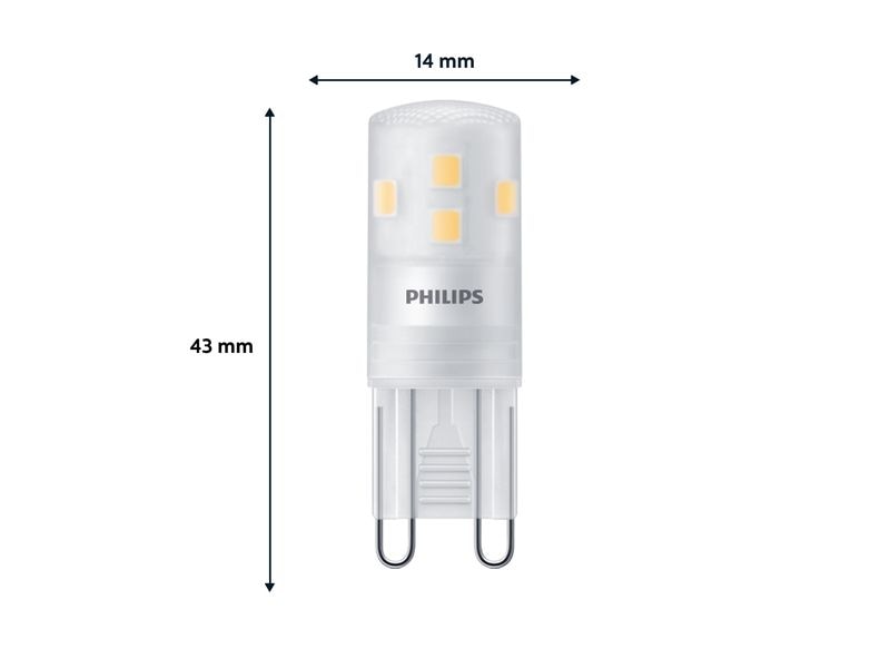 Philips LED Lampe 2W (25W), G9, 220 lm, 2700K, Warmweiss Leuchtmittel
