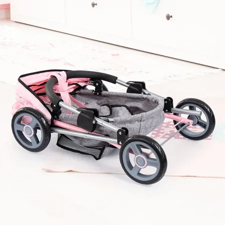 Bayer Design Puppenwagen Cosy grau mit Schmetterling, Puppen bis 46 cm