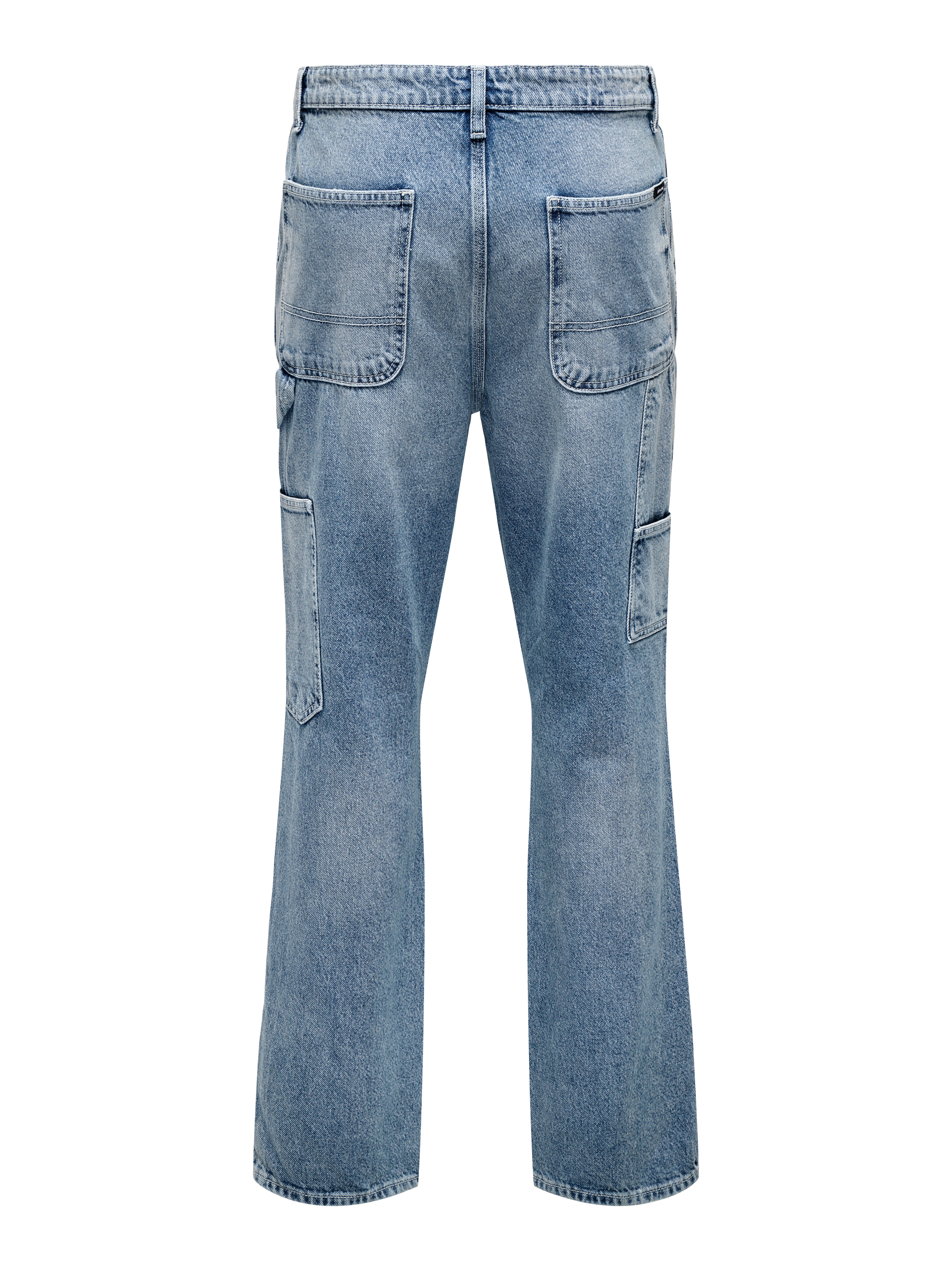 ONSEDGE Mittlere Taille Gerade geschnitten Jeans Light Blue Denim