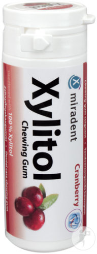 Miradent Xylitol Chewing Gum Canneberge 30 Pièces