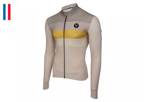 Maillot Manches Longues LeBram Izoard Sable / Or Coupe Ajustée