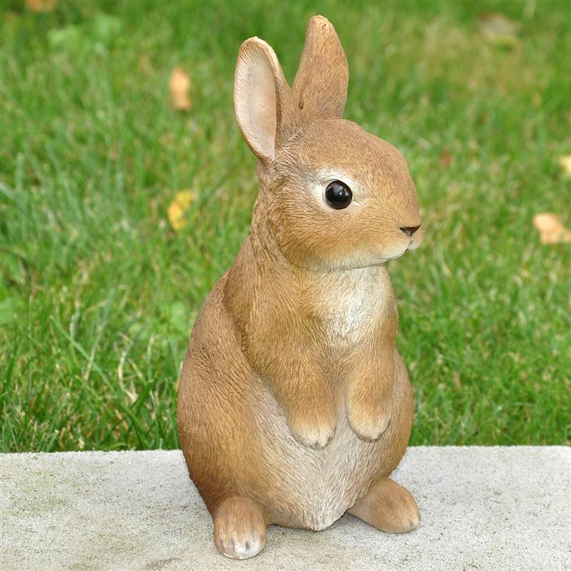Dazikemo Dekofigur Gartenfigur Hase aufrecht sitzend