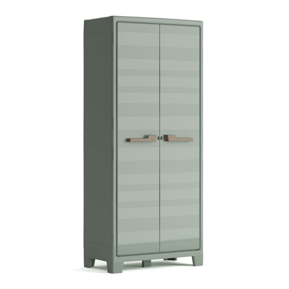 Armoire de rangement d'extérieur avec étagères planet gris jade
