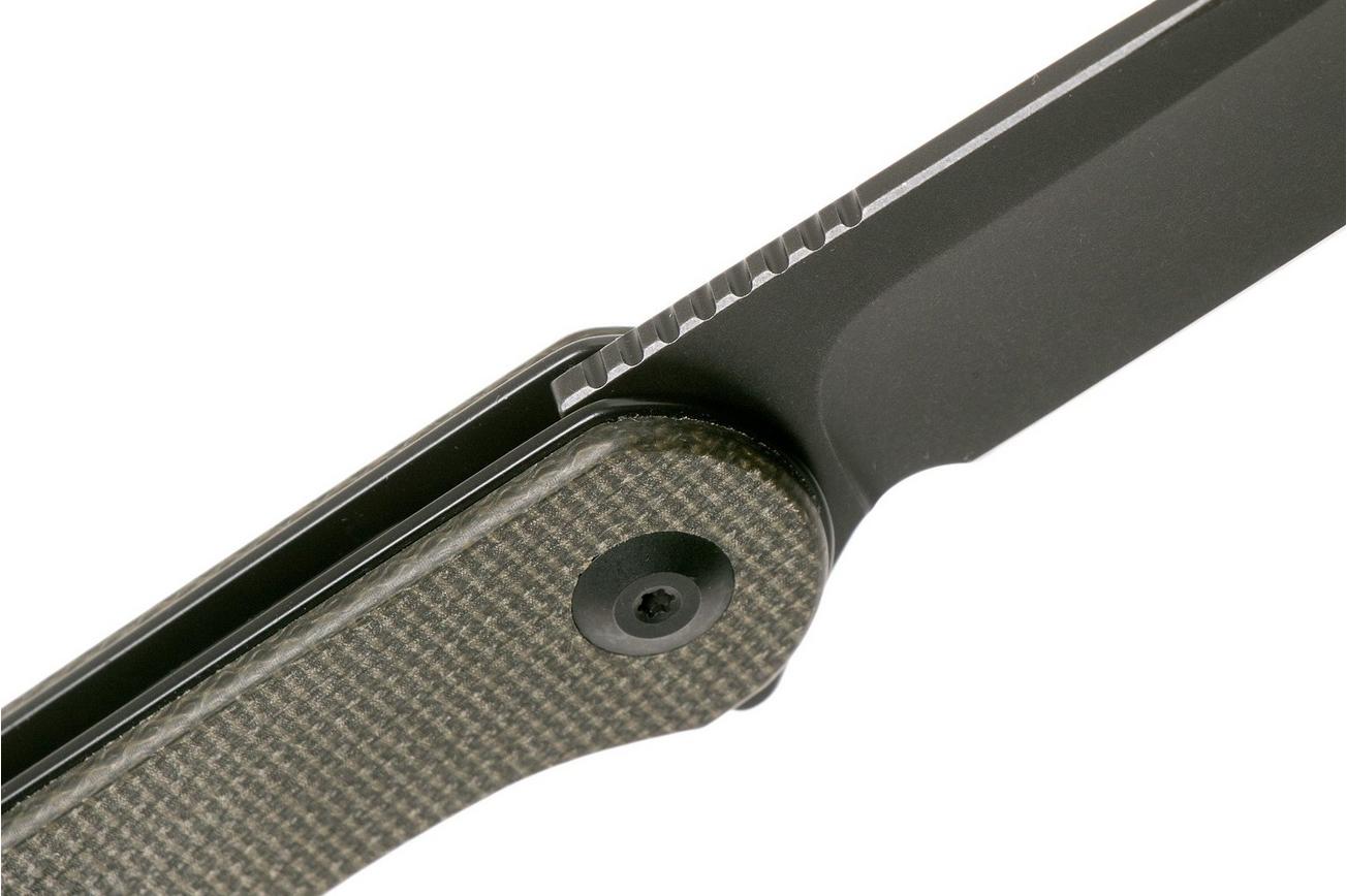 Civivi Elementum C907Z Black, Dark Green Micarta zakmes