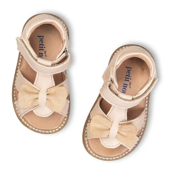 Petit Nord Sandales Scratchs Gry | Crème