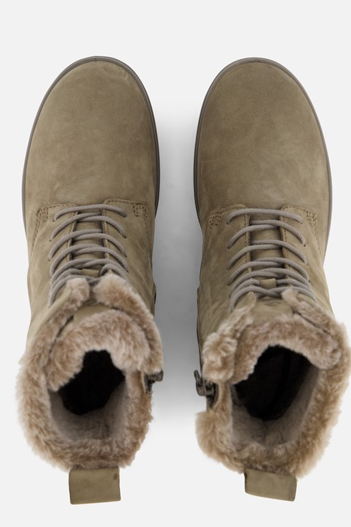 Ecco Soft 7 Tred W Veterboots groen Nubuck