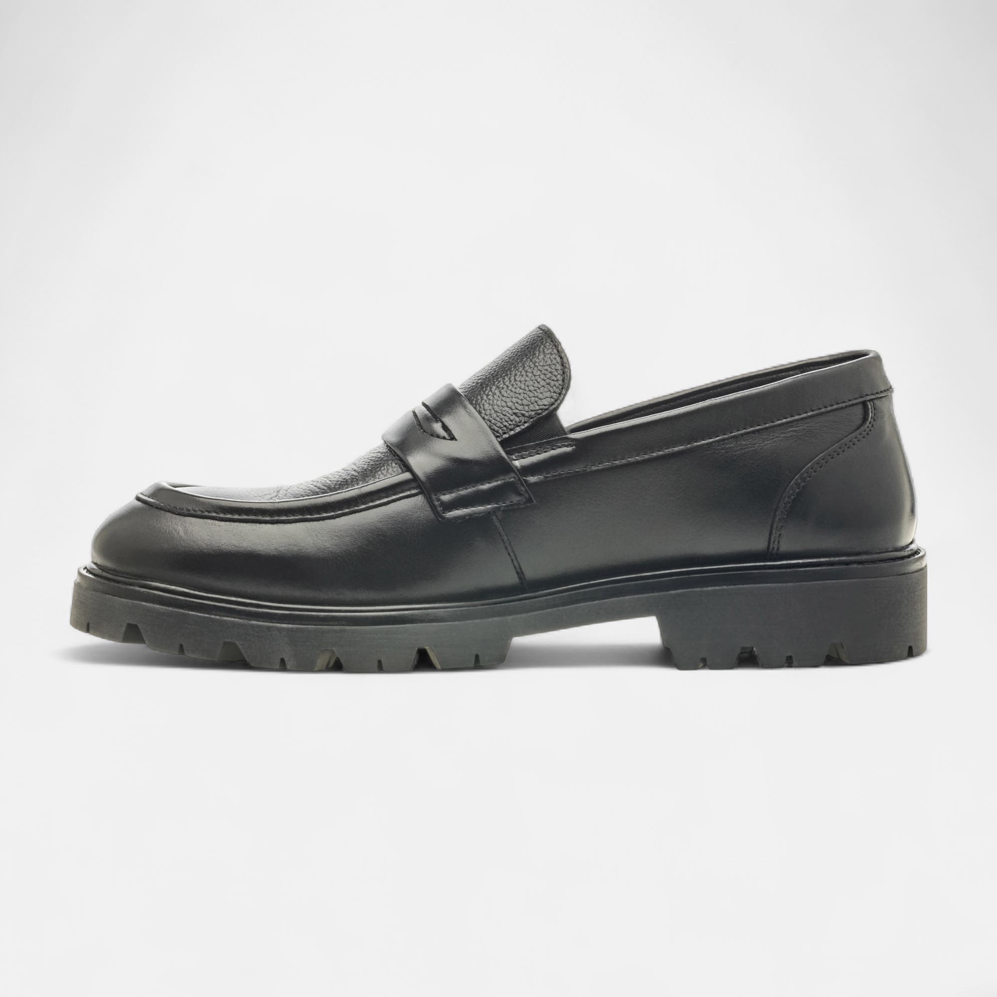Mocassins Homme en cuir noir