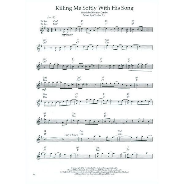 Wise Publications 100 Pop Solos for Saxophone
