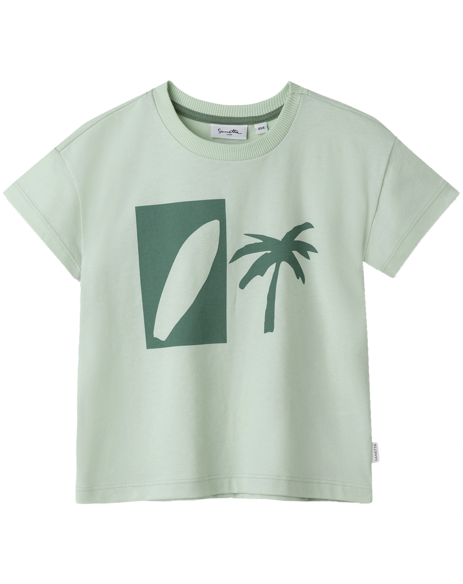 T-Shirt SURFING TIME in light green