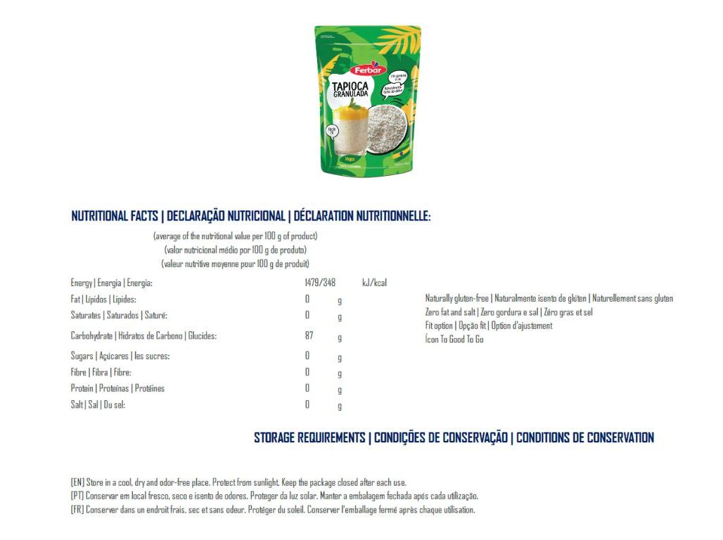 TAPIOCA GRANULADA FERBAR 200G