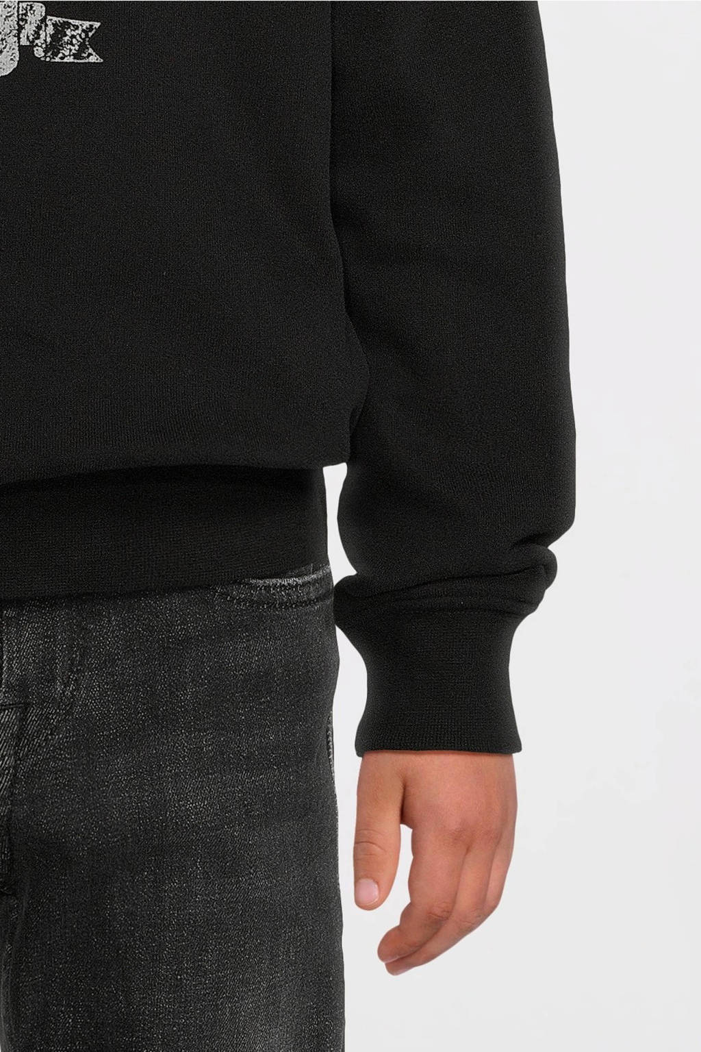 REPLAY hoodie met logo zwart