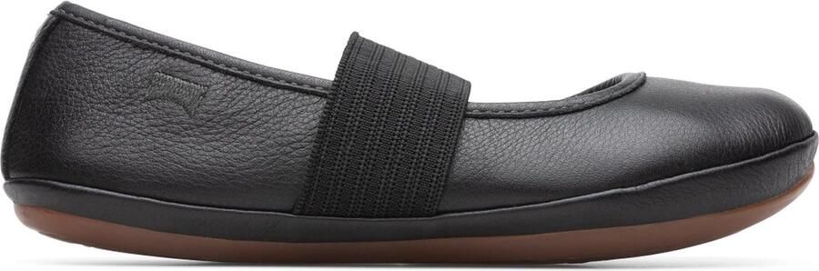Camper Pelotas Mary Jane Elastic Band Flats Kids Black Shoes