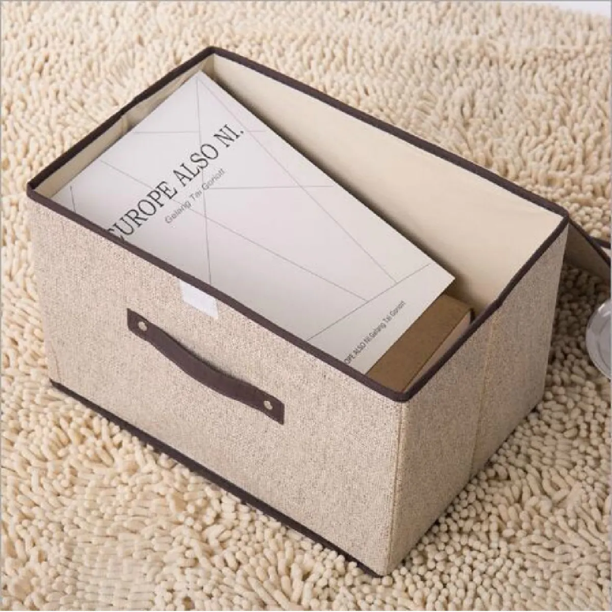 Wewoo 2 en 1 coton Cube boîte de rangement - Gris