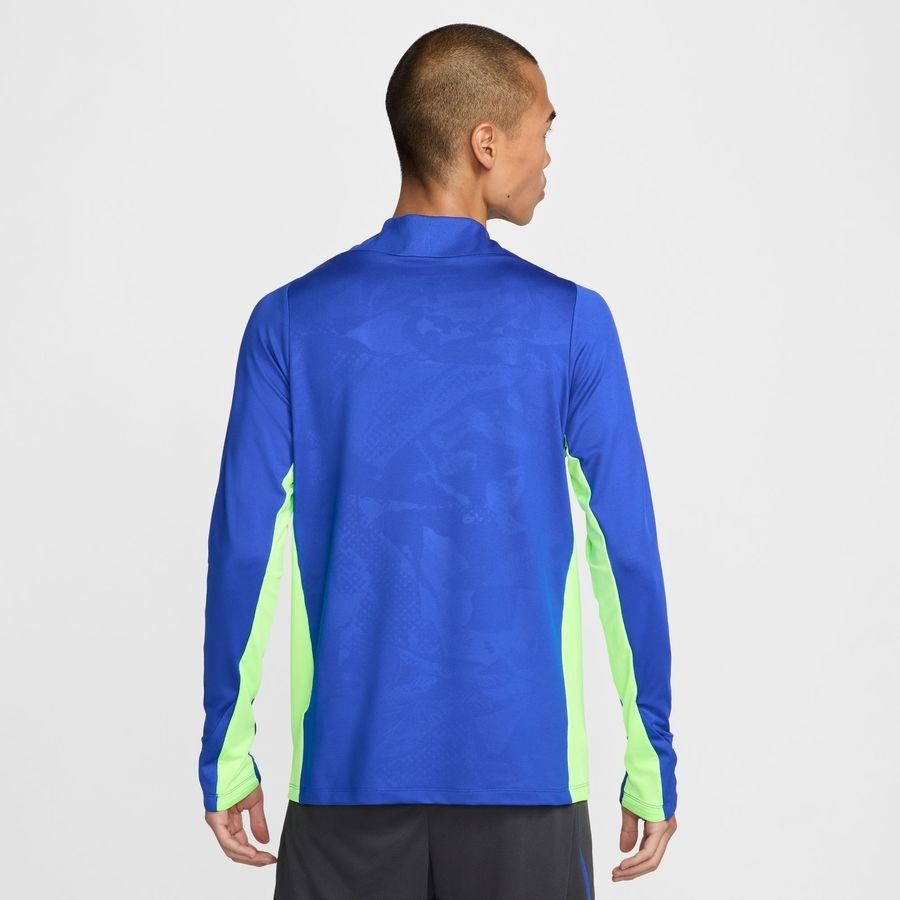 FC Barcelone Maillot d'Entraînement Dri-FIT Strike Drill Avant-Match 3ème - Bleu Royal/Vert