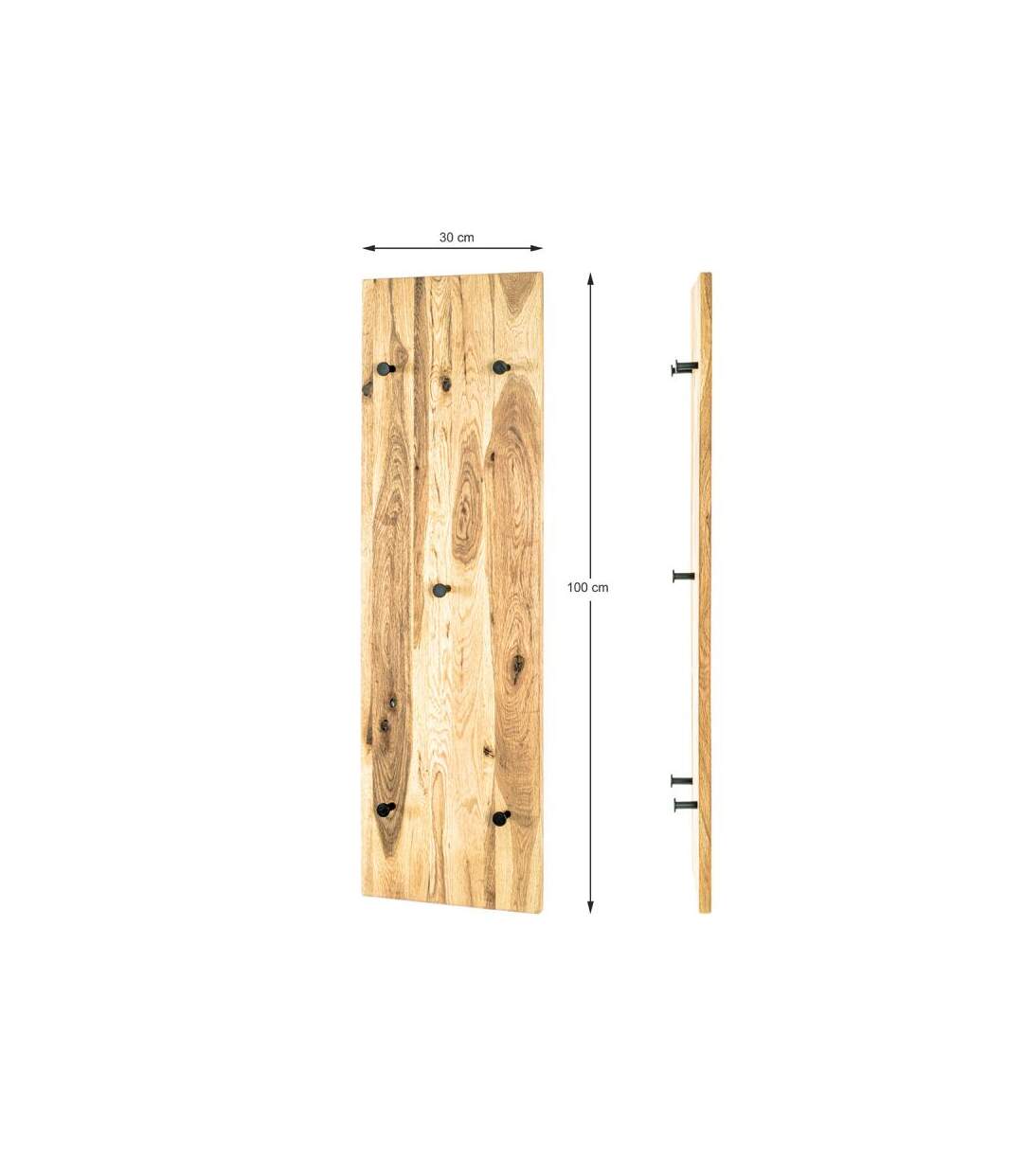 Paris Prix - Patère Murale 5 Crochets royal Oak 100cm Naturel
