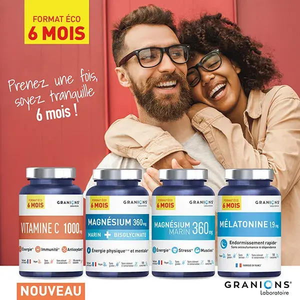 GRANIONS Vitamina C 1000 mg 6 Meses - Energia e Imunidade - 180 comprimidos