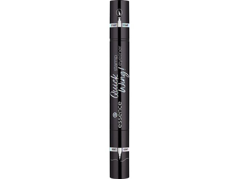 essence Eyeliner Quick Wing! 01 Black Zwei-seitiger Eyeliner mit Stempel in Flügelform und Filzspitze
