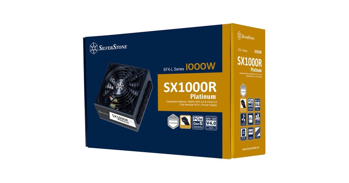 SilverStoneSST-SX1000R-PL, modulaire 1000 watt voeding   (Zwart, 4x PCIe)