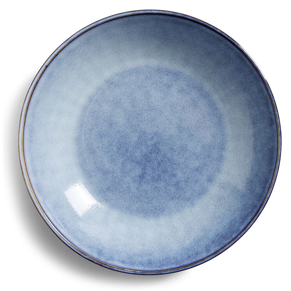 Bol grès bleu Ø21,5xH5,5cm