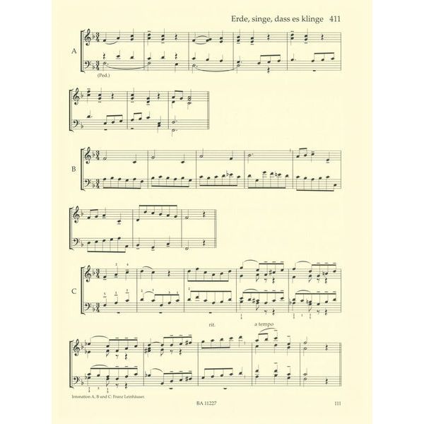 Bärenreiter Intonationen Zum Gotteslob