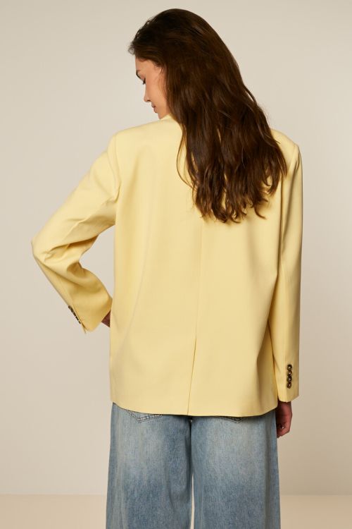 Gele basic oversized blazer
