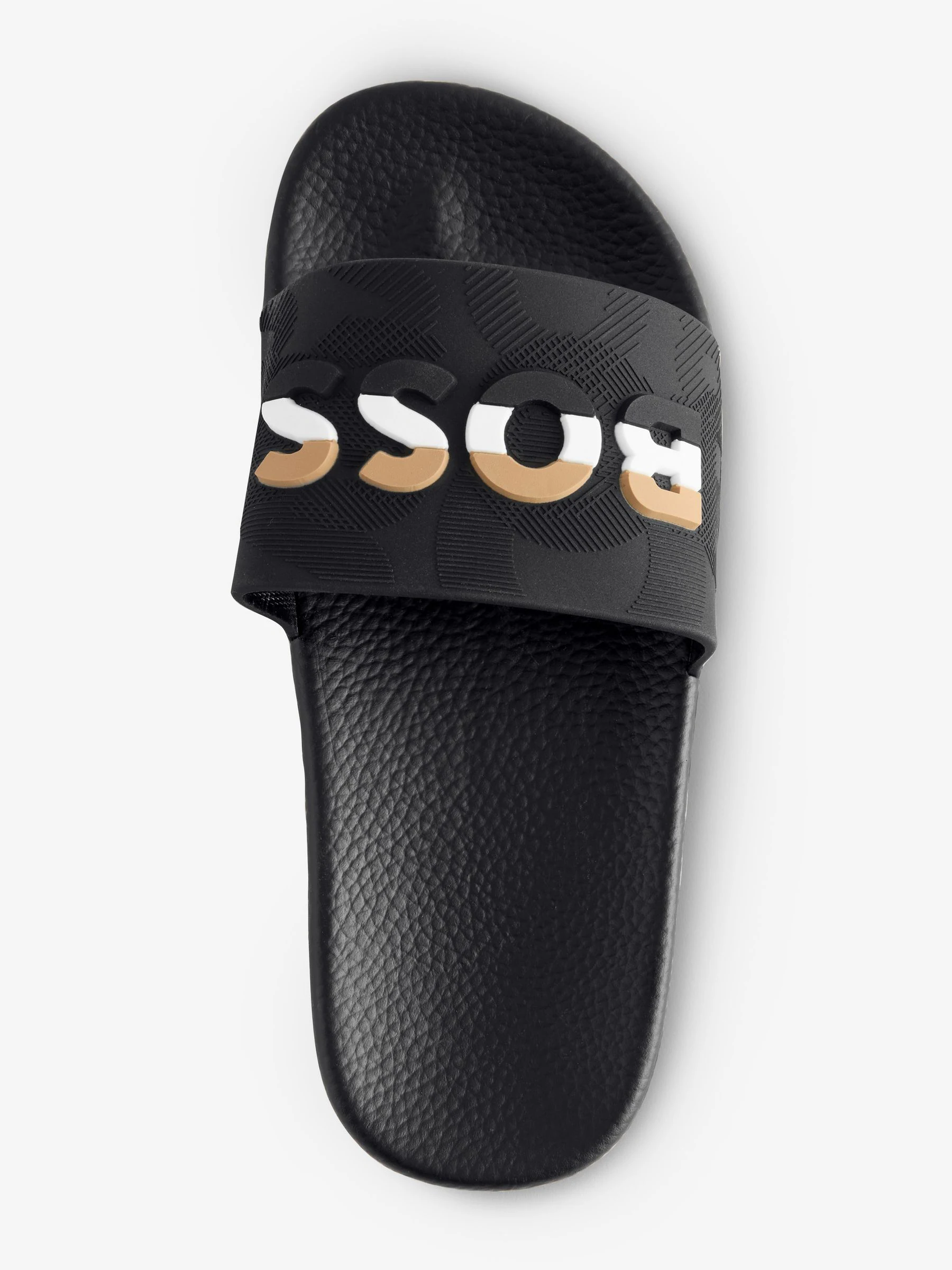 BOSS Logo Slippers met klittenbandsluiting