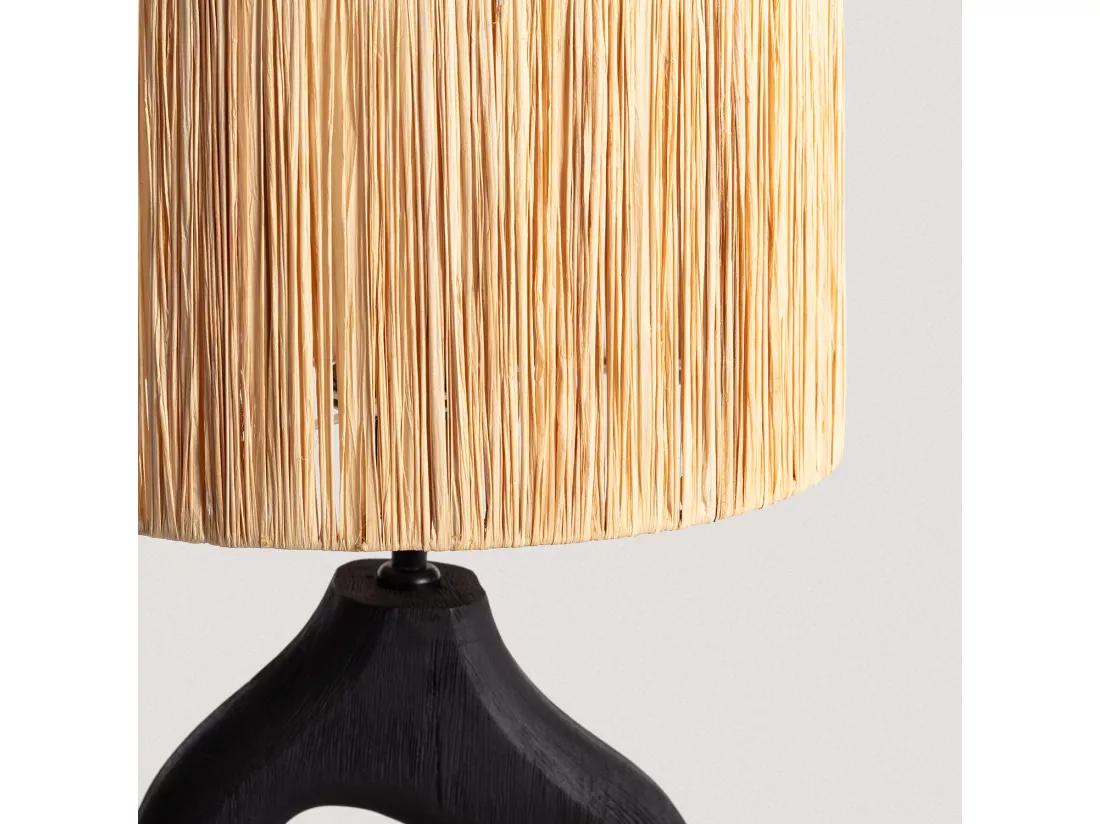 Lampe à Poser en bois Dhara ILUZZIA Naturel