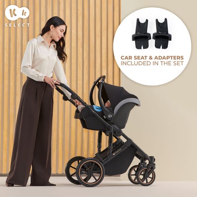 Kinderkraft PRIME 2 3-in-1 Duovogn Travelsystem inkl. Mink Pro, Venezian Black