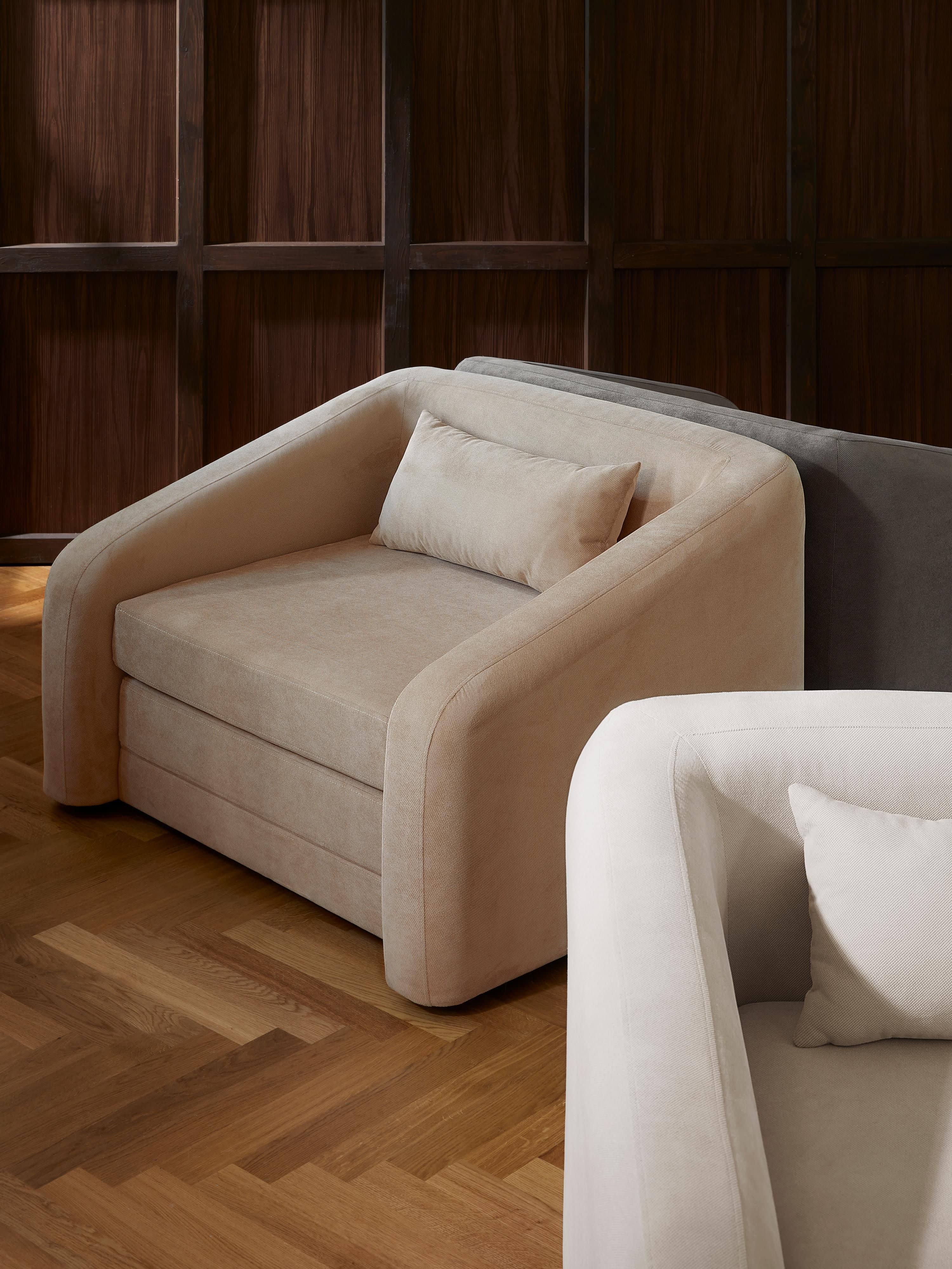 Beige slaapfauteuil Eliot
