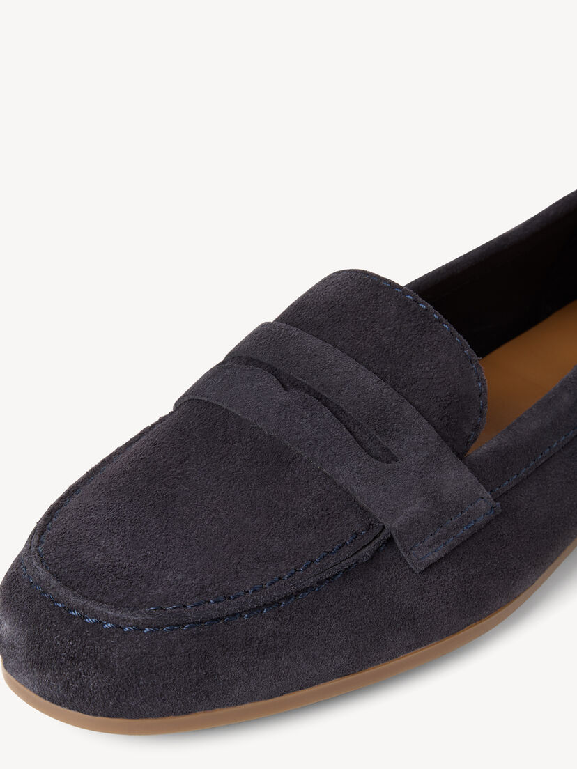 Leren Instappers - blauw