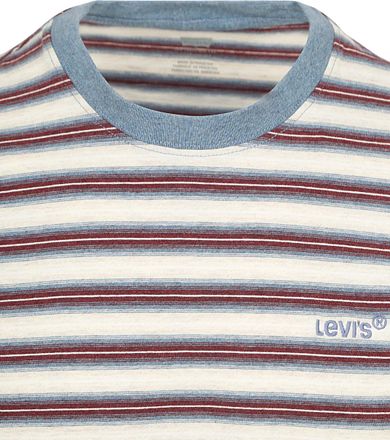 Levi's T-Shirt Red Vintage Stripe Porridge A0637-0138 kopen