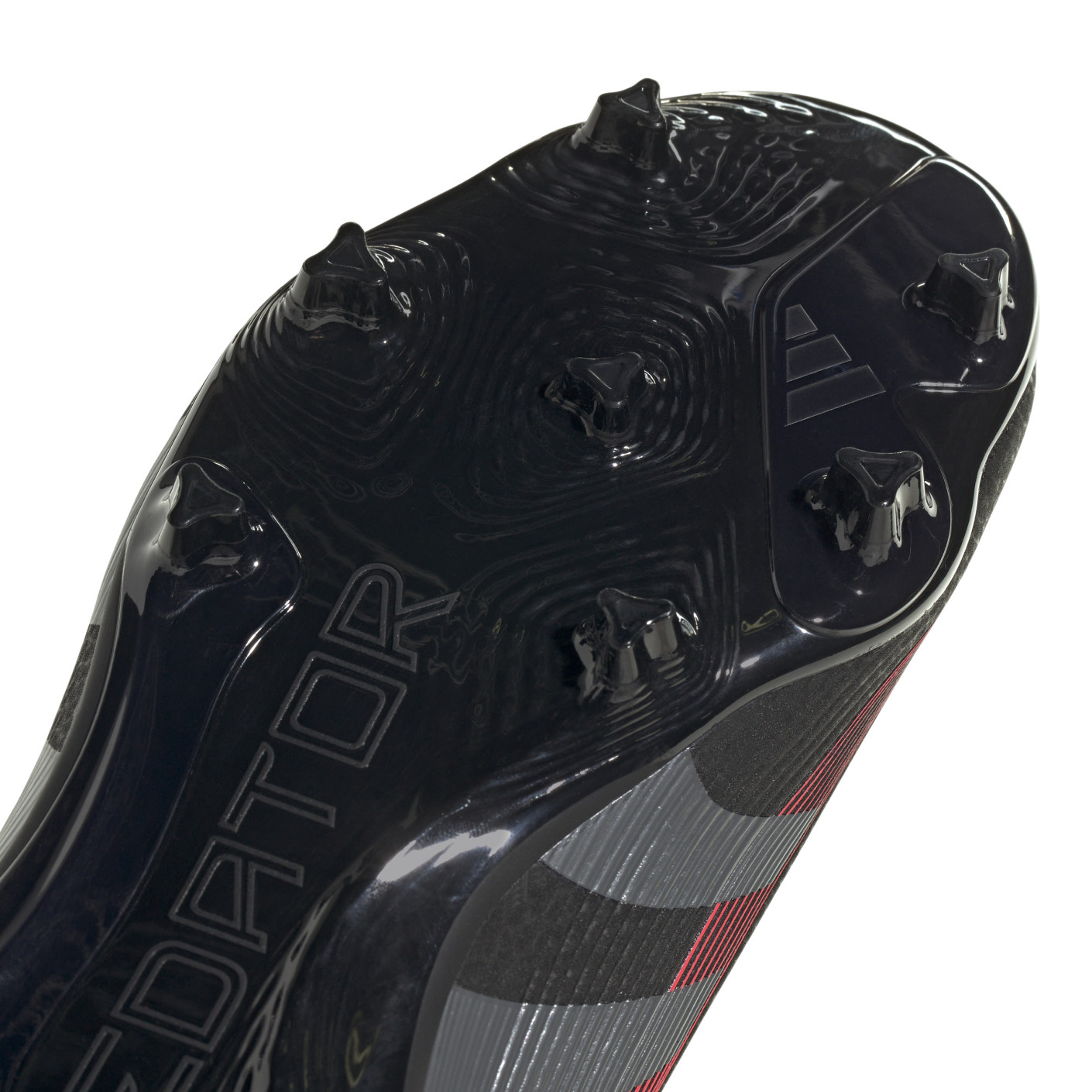 Adidas Predator League Gras / Kunstgras Voetbalschoenen (MG) Kids Zwart Grijs Rood