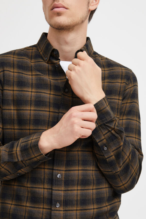 Casual Friday CFANTON LS BD shadow checked shirt Breen melange