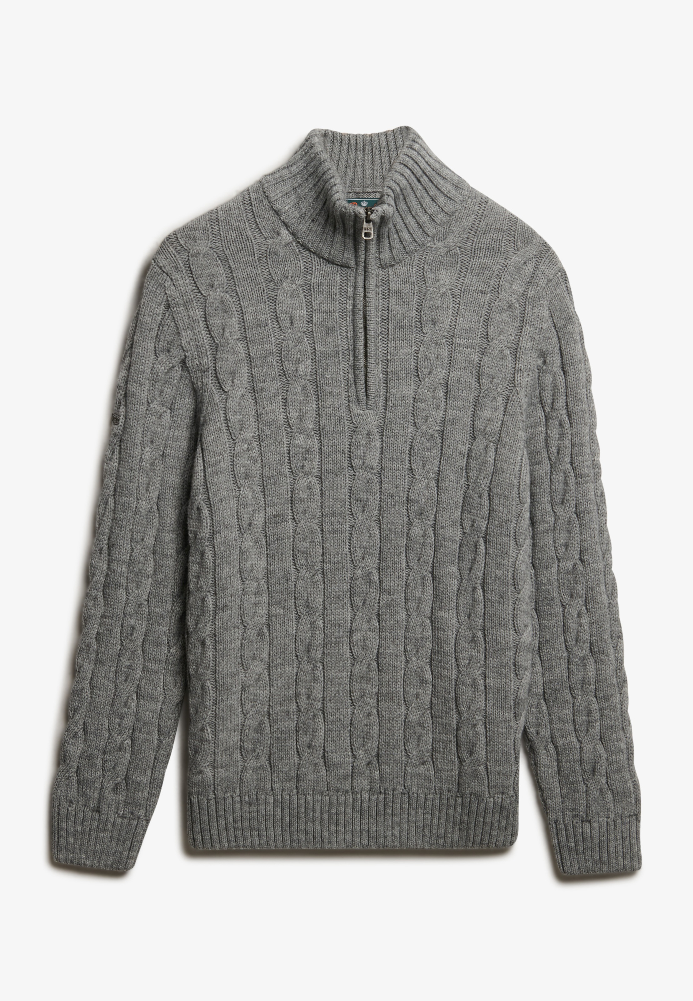 Superdry Strickpullover »JACOB CABLE KNIT HALF ZIP«