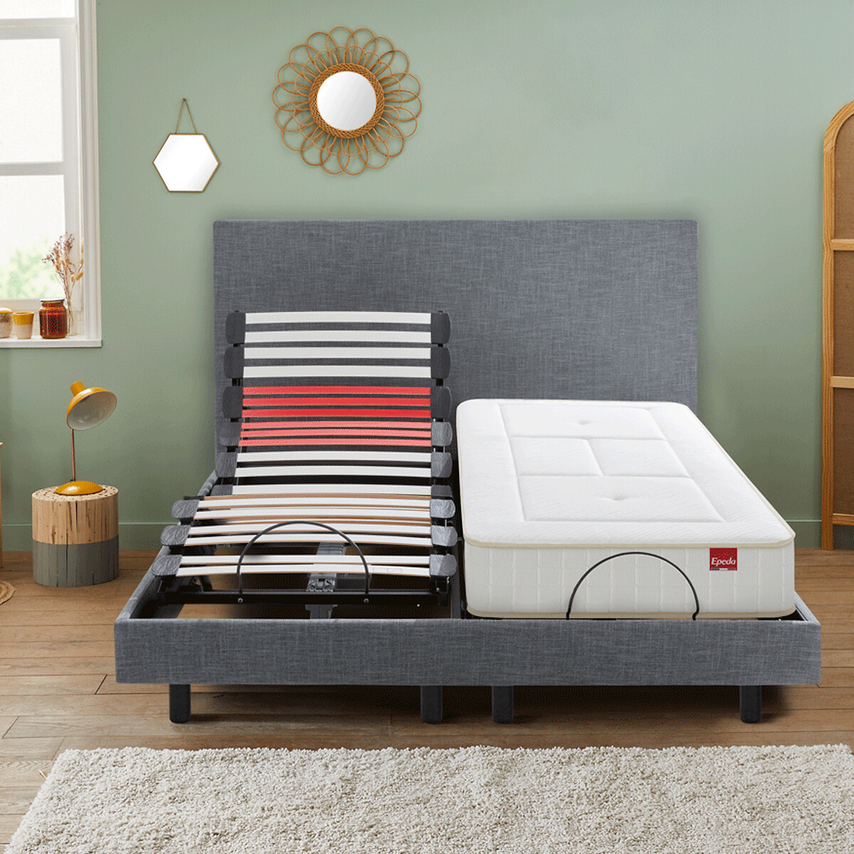 EPEDA<br>Base de cama Ensemble Relax Horizon + cabeceira