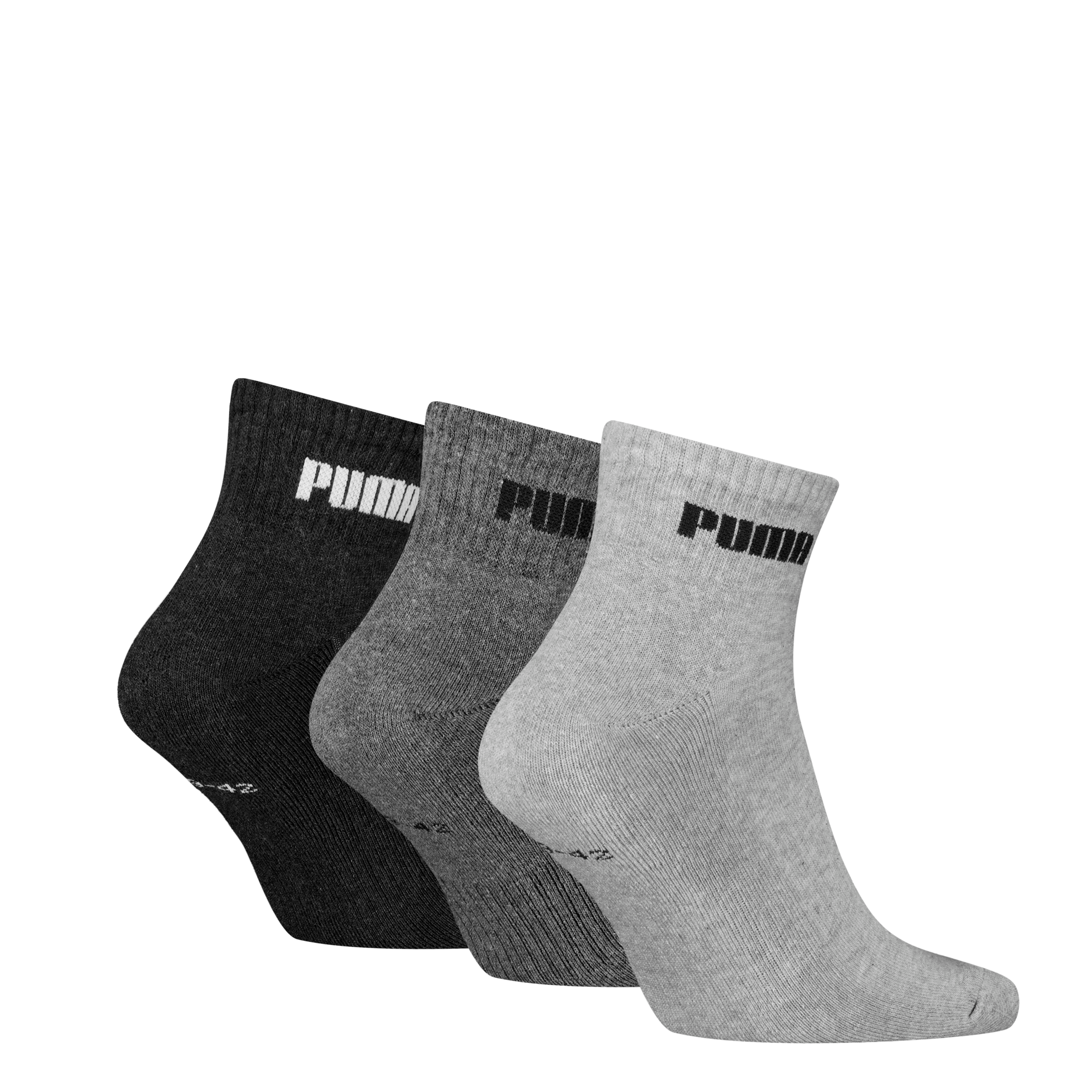 PUMA Kurzsocken »PUMA UNISEX CUSHIONED NEXT QUARTER 3P« 3 Paar, 3 Paar tlg. mit gepolsterter Sohle