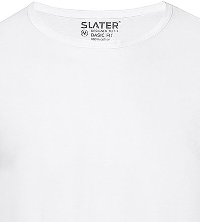 Slater 6-pack Basic Fit T-shirt Wit 7500 kopen