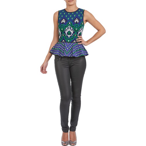 Manoush - JACQUARD OOTOMAN - Bleu / Noir / Vert