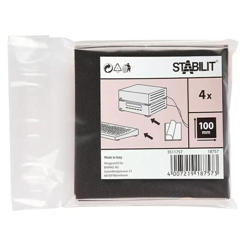 ANTISKLIPUTER STABILIT 100X100MM 4 STK SVART