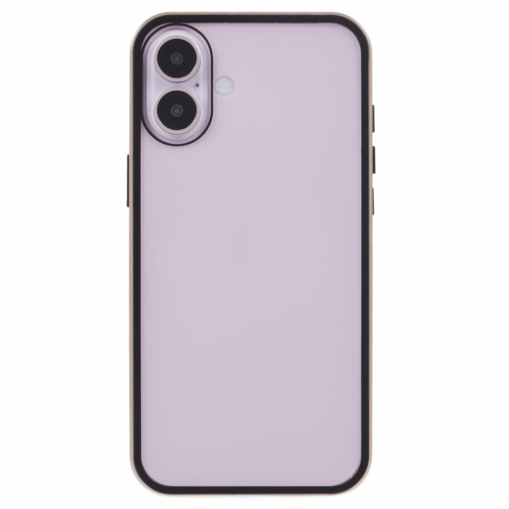 iPhone 16 Magnetische Alu Schutzhülle mit Panzer Glas Backcover   Displayschutz (Magnet-Technologie) - Gold