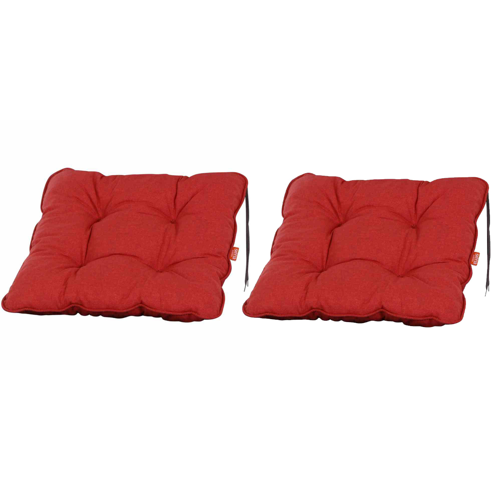 2-teiliges Sitzkisen-Set SIRIUS - rot - 42x42 cm
