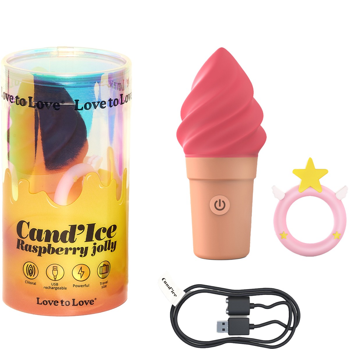 Stimulateur clitoridien - Cand' Ice - Rasberry Jolly - 10 modes