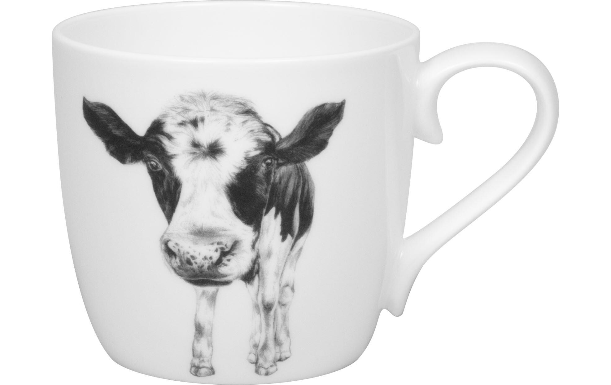Universaltasse Amazing Animals Kuh 425 ml, WeissTasse mit Henkel