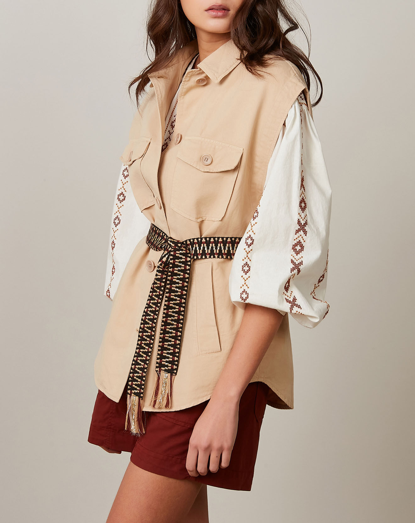 Hartford Veste en Coton & Lin Vic ginger